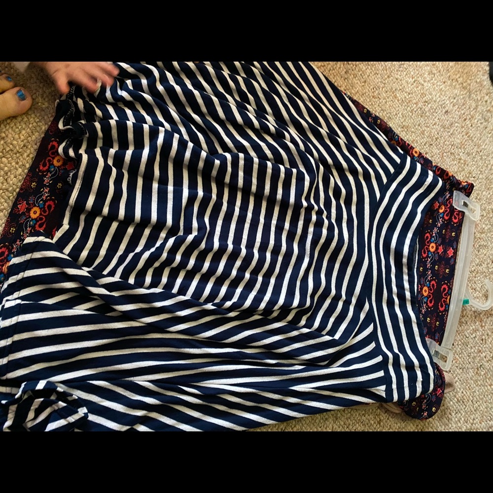 Chaps striped skirt